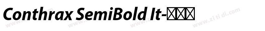 Conthrax SemiBold It字体转换 Conthrax SemiBold It字体转换